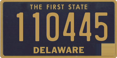 DE license plate 110445