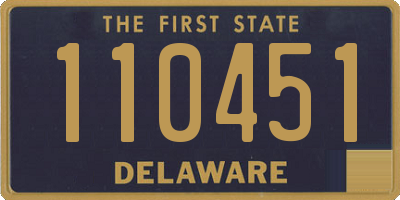 DE license plate 110451