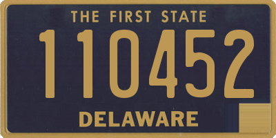 DE license plate 110452