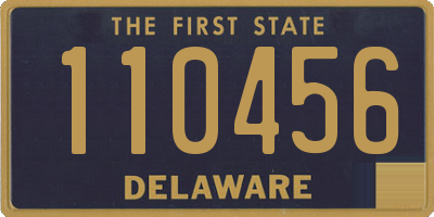 DE license plate 110456