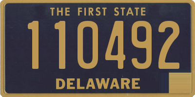 DE license plate 110492