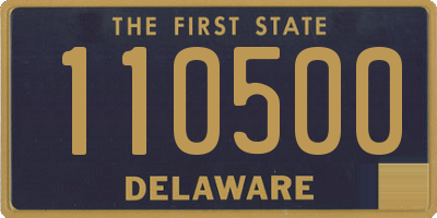 DE license plate 110500