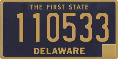 DE license plate 110533