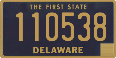 DE license plate 110538