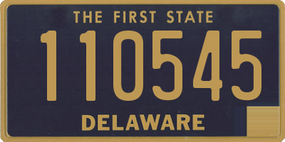 DE license plate 110545