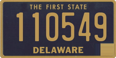 DE license plate 110549