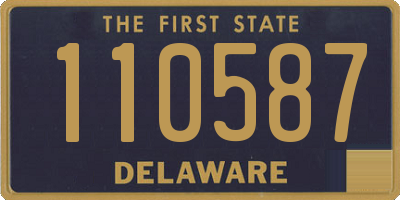 DE license plate 110587