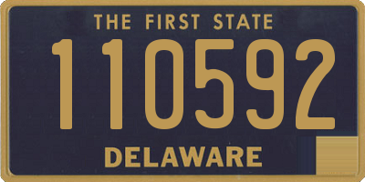 DE license plate 110592