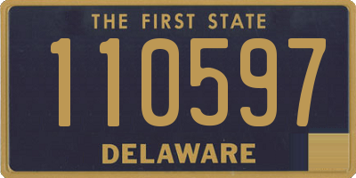 DE license plate 110597