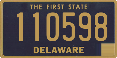 DE license plate 110598