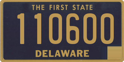 DE license plate 110600