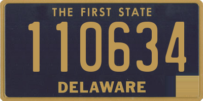 DE license plate 110634