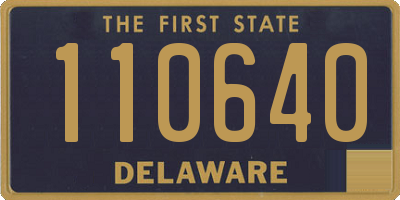 DE license plate 110640