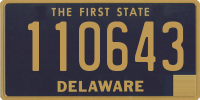 DE license plate 110643