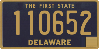 DE license plate 110652