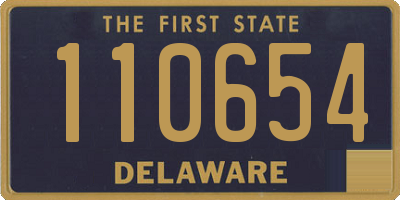 DE license plate 110654