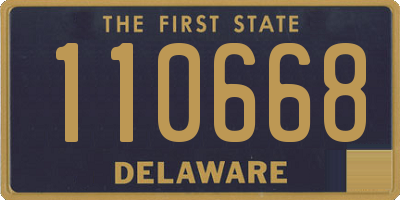 DE license plate 110668