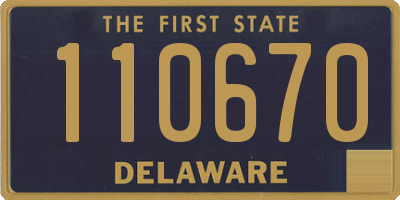 DE license plate 110670