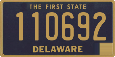 DE license plate 110692