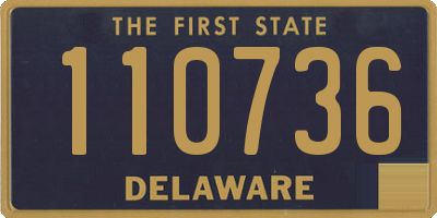 DE license plate 110736