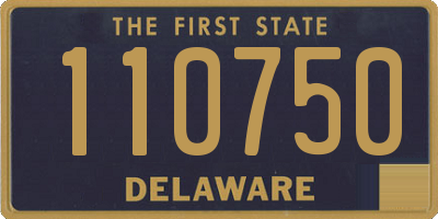 DE license plate 110750