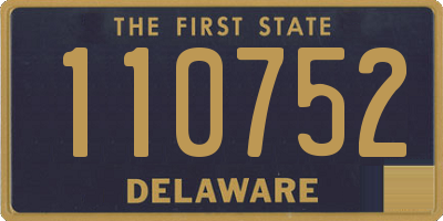 DE license plate 110752