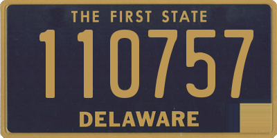 DE license plate 110757