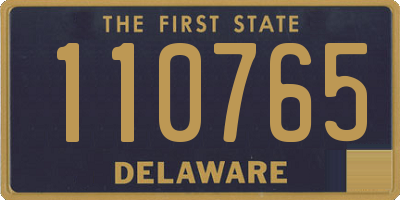 DE license plate 110765