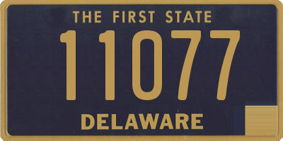 DE license plate 11077