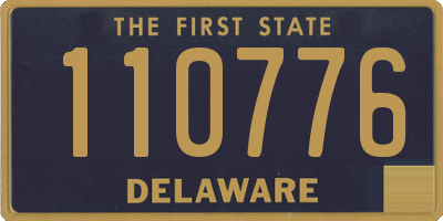 DE license plate 110776