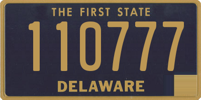 DE license plate 110777