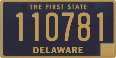 DE license plate 110781