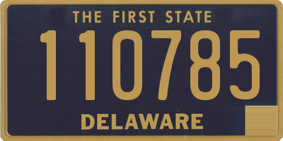 DE license plate 110785