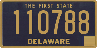 DE license plate 110788