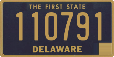 DE license plate 110791