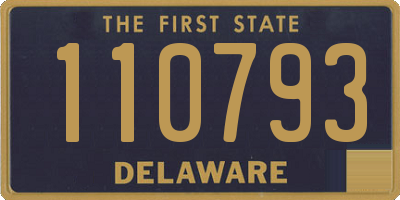 DE license plate 110793