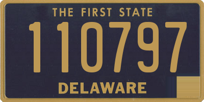 DE license plate 110797