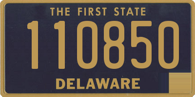 DE license plate 110850