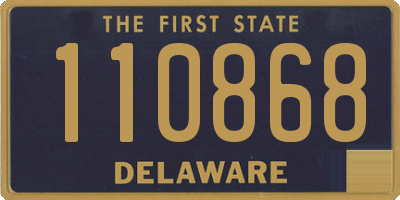 DE license plate 110868