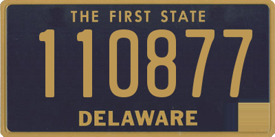 DE license plate 110877