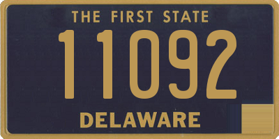 DE license plate 11092