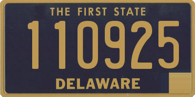 DE license plate 110925