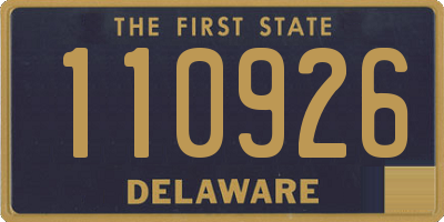 DE license plate 110926