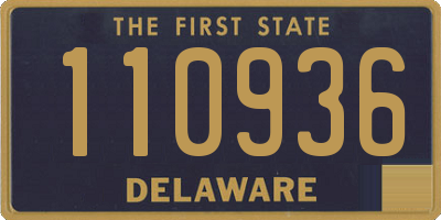 DE license plate 110936