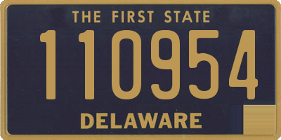 DE license plate 110954