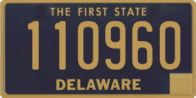 DE license plate 110960