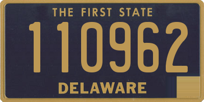 DE license plate 110962