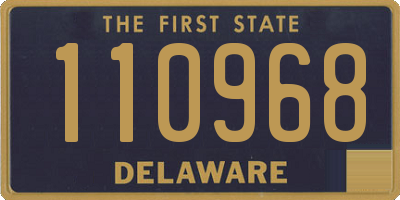 DE license plate 110968