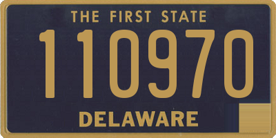 DE license plate 110970