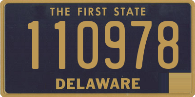 DE license plate 110978